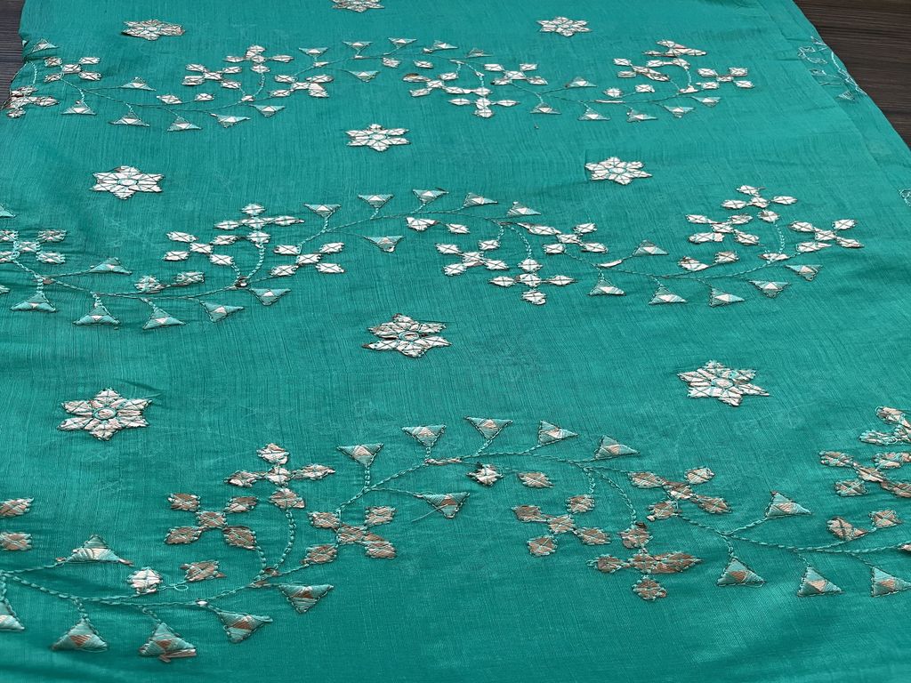 Green textile fabric